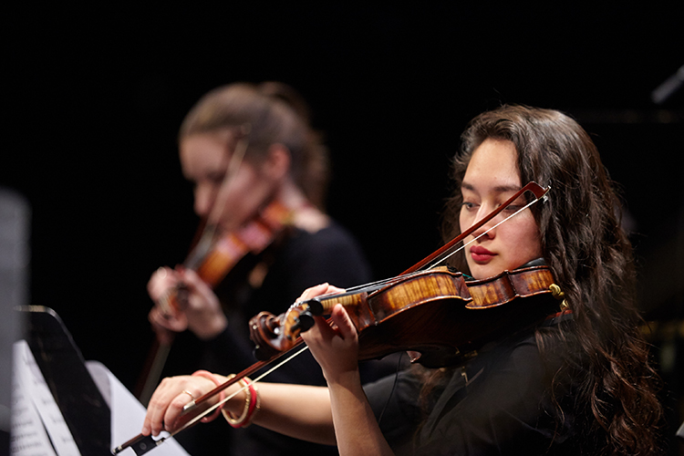 Woman playing violin