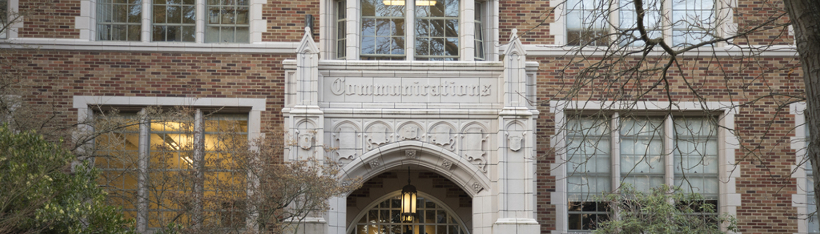 Image of the Communications building on the University of Washington Seattle campus.