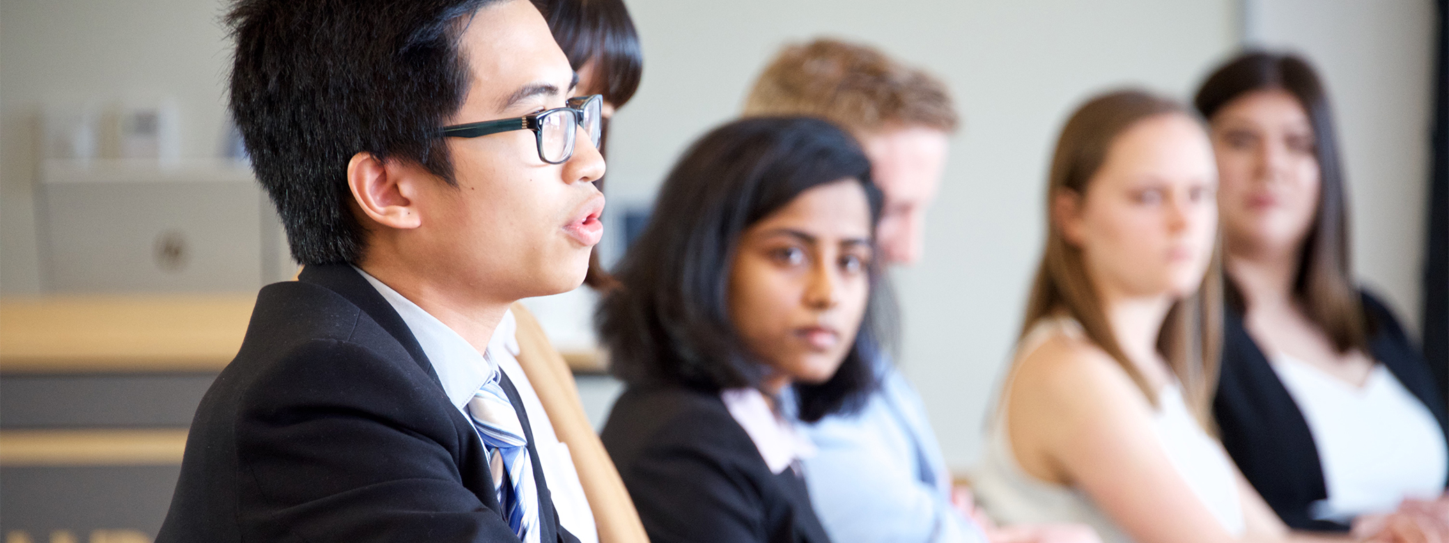 Students participating in panel discussion.