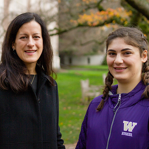 Economics student and her mentor.