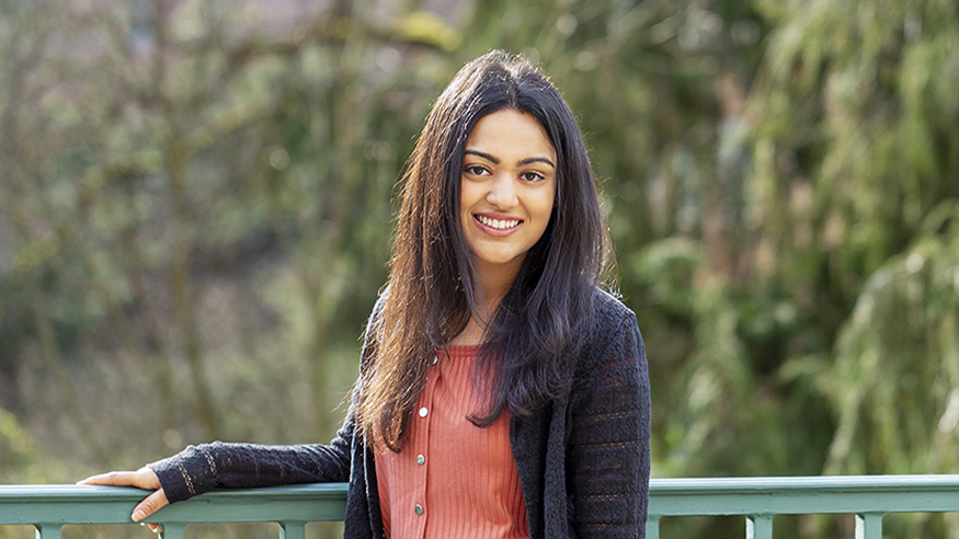 Ishira Parikh on campus