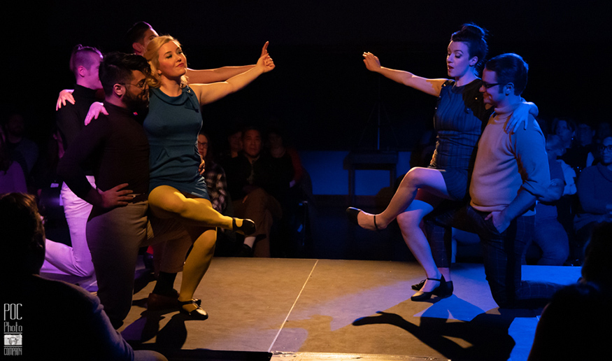 Noveltease Theatre performers dancing on stage