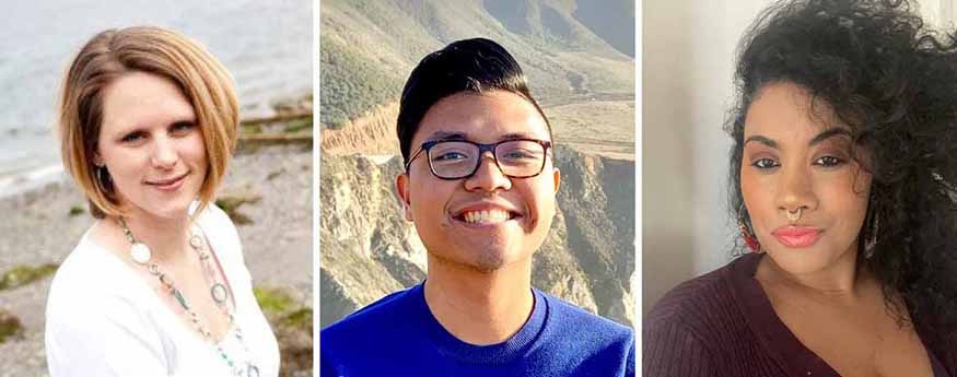 Students graduating with a UW bachelor's degree through the Integrated Social Sciences in 2022 have included (from left) Kristin Christensen, Gerrod-Raul De Guzman, and Myra Kelly.