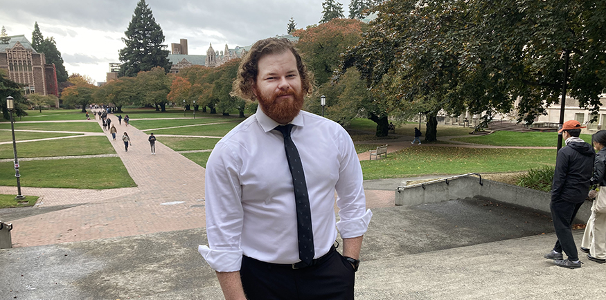 Oliver Callahan in 2022 on the UW campus.