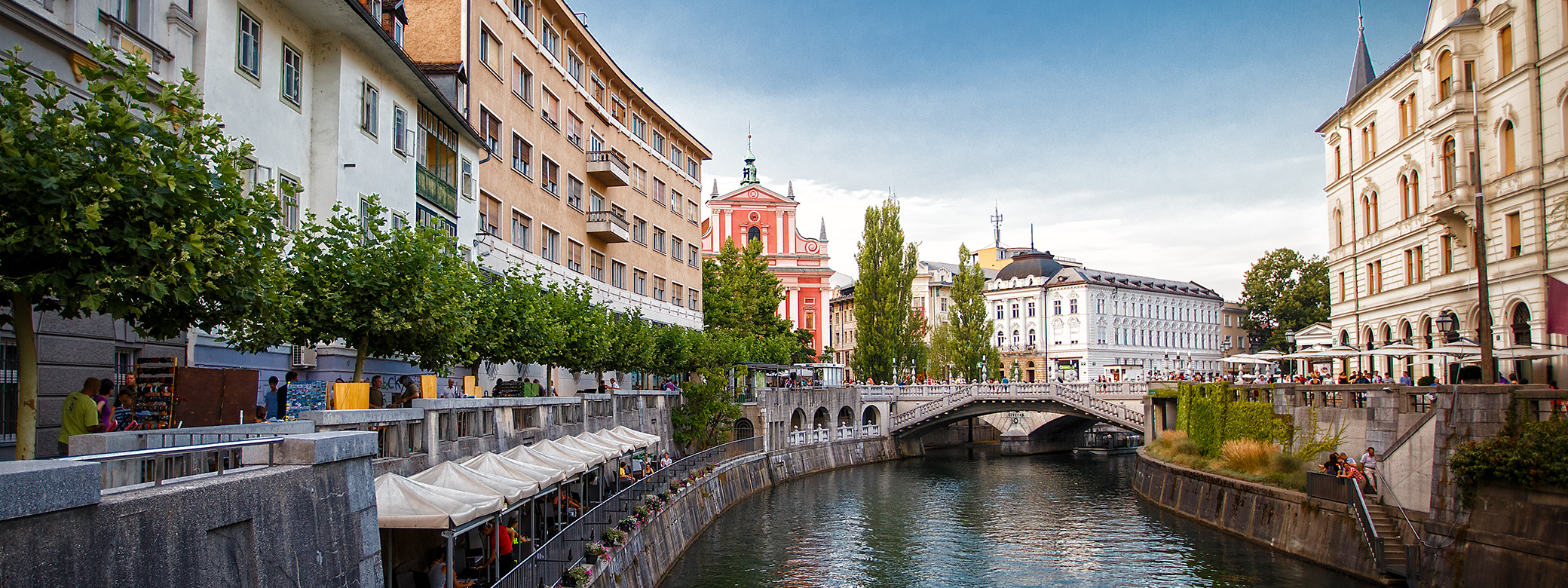 City scene in Ljubljana, Slovenia