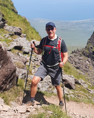 Michael Podlin hiking Mount Brandon in Kerry, Ireland.