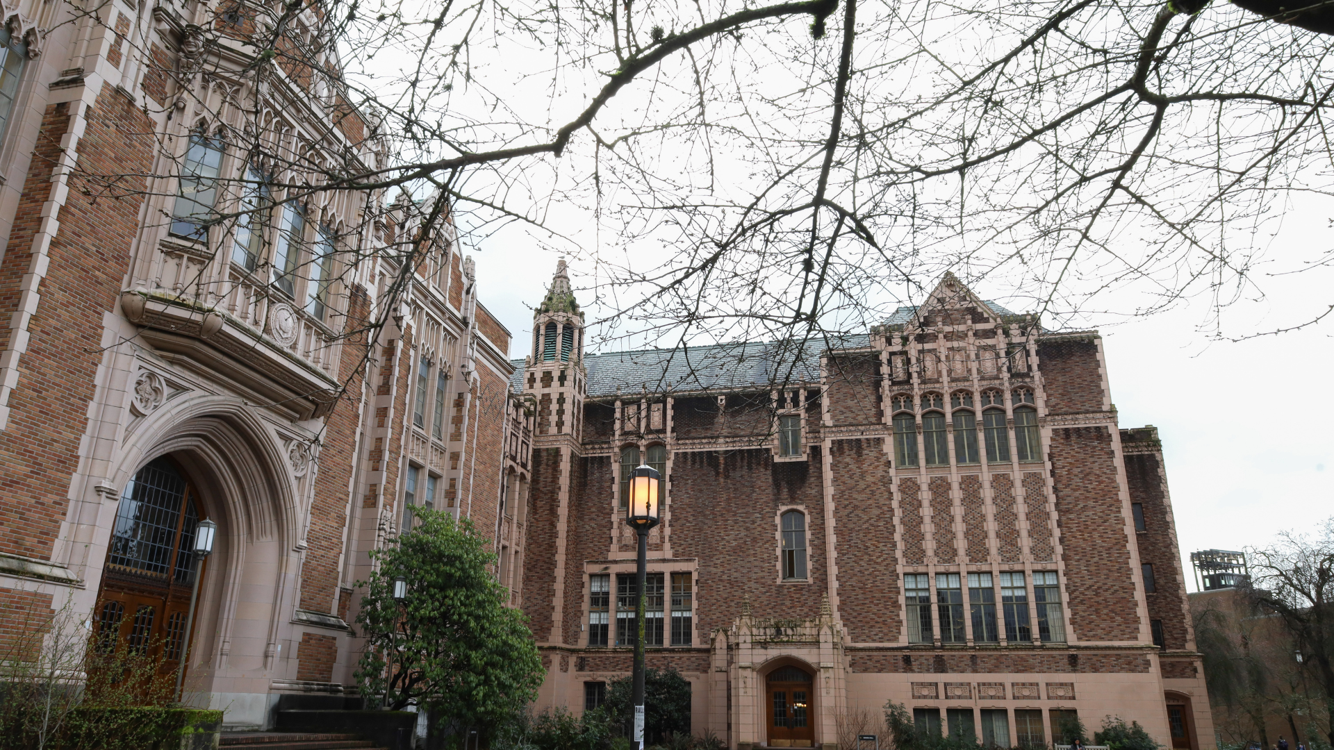 The Quad at the UW during winter quarter