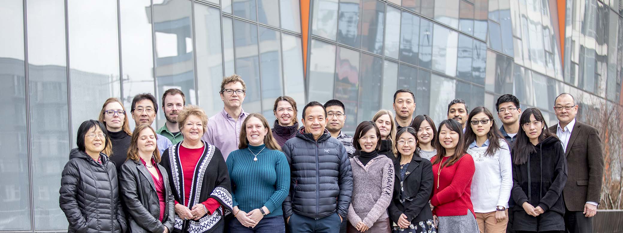 Group of people standing in front of a building